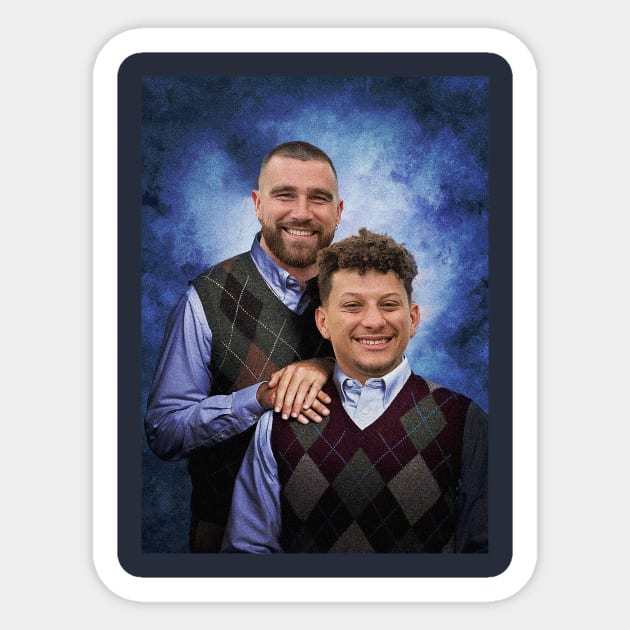 Kelce and Mahomes Stepbrothers Sticker by VictorVV